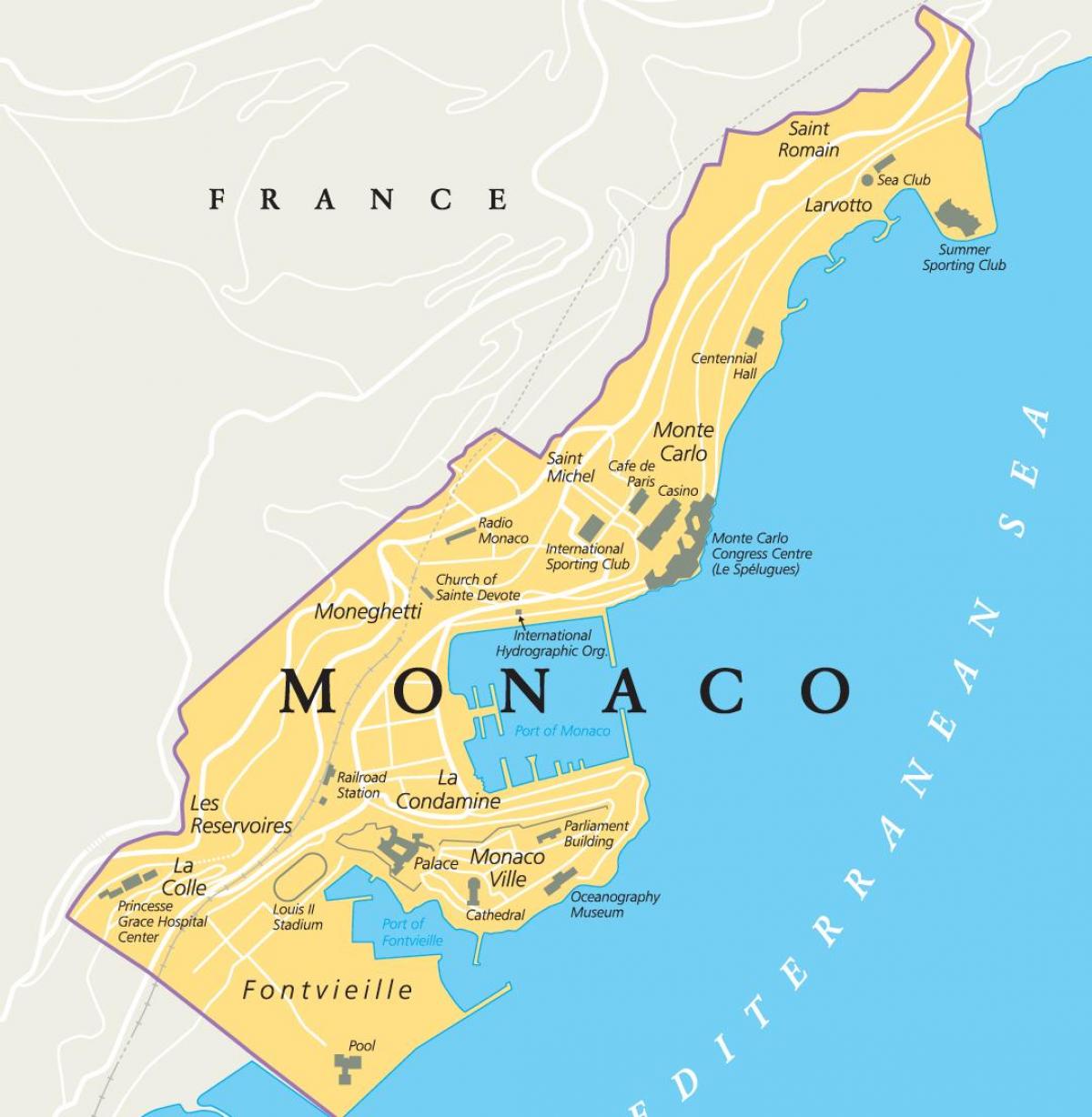 モナコ市 地図